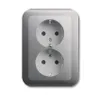 Busch-Jaeger SCHUKO® Doppelsteckdose Busch-Jaeger 20-02 Produktbild-Vorschau 1