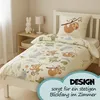 Bettwäsche 135x200/80x80cm 2-teilig Dschungel – Microfaser Produktbild-Vorschau 2