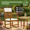 CASARIA® Schaukelstuhl Gartenstuhl Holz Creme 160kg Produktbild-Vorschau 4