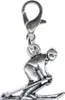 Skifahrer Winter Charm Ski Skier Anhänger Skikurs silber Produktbild-Vorschau 1