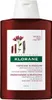 A bottle of Klorane shampoo with a label showing botanical illustrations and product information. Podgląd zdjęcia produktu