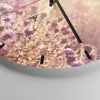 Wanduhr - Rund - Glasuhr - Wiese Blumen Sonne - 40x40cm - Produktbild-Vorschau 5