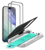 A screen protector kit for an iPhone, including the phone, the screen protector, and an application tool. Produktbild-Vorschau