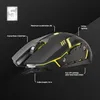 A gaming mouse with its features highlighted by text annotations. Produktbild-Vorschau