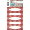 Étiquettes de cuisine à carreaux Vichy rouges Voir les images du produit 2