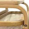 Close-up of a bamboo laundry basket with a fabric liner. Podgląd zdjęcia produktu