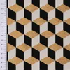 SCHÖNER LEBEN. Tischdecke Jacquard 3D Würfel schwarz gold Produktbild-Vorschau 4