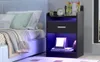 Nachttisch mit LED-Beleuchtung mit 1 Schubladen 58x40x35cm Produktbild-Vorschau 5