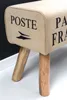 FineBuy Design Ławka POSTE Skokowy 90 cm Tkanina i drewno Podgląd zdjęcia produktu 4