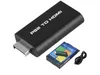 A black PS2 to HDMI adapter with its packaging and a USB cable on a white background. Náhľad obrázku produktu