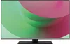 A flat-screen television with a colorful abstract image displayed on its screen, placed on a stand. Produktbild-Vorschau