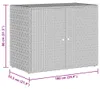 vidaXL Szafka ogrodowa czarna 100x55,5x80 cm z polirattanu Podgląd zdjęcia produktu 14