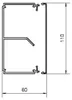 Hager Leitungsführungskanal LF6011109016 PVC m.Trennwand LF Produktbild-Vorschau 2