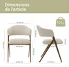 Lot de 2 Chaises de Salle à Manger – Design Ergonomique et Voir les images du produit 3