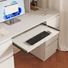Biurko nowoczesne z nadstawką białe 6 szuflad półki do Podgląd zdjęcia produktu 3