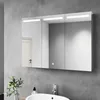 Sonni Spiegelschrank für Bad, 90x65x13 cm, 3-türig, mit Produktbild-Vorschau 3
