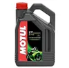 A black plastic jug of Motul 2T 510 4L motor oil with a red cap and a label featuring a green motorcycle. Náhled obrázku produktu