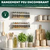 eluno Étagère à épices, lot de 2 avec fond en bambou, Voir les images du produit 2