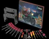 A collection of Wera tools, including screwdrivers and tool holders, displayed alongside a Wera Advent Calendar featuring Santa on a motorcycle. Produktbild-Vorschau