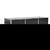 A dark grey raised garden bed with silver trim, shown from a side angle against a white background. Náhled obrázku produktu