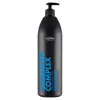 A black bottle of shampoo with blue text on a white background. Anteprima dell’immagine prodotto
