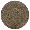 vidaXL Teppich Handgefertigt Jute Schwarz und Natur 120 cm Produktbild-Vorschau 5