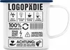 Trendation - Logopädin Spruch Emaille Tasse Geschenk Produktbild-Vorschau 1