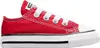A single red Converse Chuck Taylor All Star sneaker for children is shown against a white background. Voir les images du produit