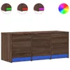 TV-Schrank LED Braun Eichen-Optik 97x34x40 cm Holzwerkstoff Produktbild-Vorschau 1