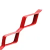 A red fitness band with a diamond-shaped pattern is shown against a white background. Produktbild-Vorschau