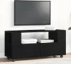 vidaXL TV skříňka s kolečky vzhled černý dub 102x34,5x43cm Náhled obrázku produktu 2