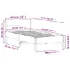 vidaXL Postel z masivu bez matrace 90x190 cm borovice Náhled obrázku produktu 8