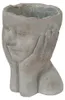 Vaso da fiori Clayre & Eef Testa 16x16x22 cm Mani di pietra Anteprima dell’immagine prodotto 2