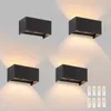 ZMH LED wall light 4pcs outdoor wall lamp nero up and down Anteprima dell’immagine prodotto 1