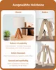 EDISHINE Nachttischlampe mit Schirm, Tischlampe Holz, Produktbild-Vorschau 3