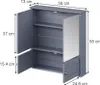 Vicco Spiegelschrank Bianco, 56 x 58 cm, Grau Produktbild-Vorschau 2