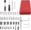 1/4 Zoll Ratsche Set 46-teilig Kardangelenk Bits 4-14mm Produktbild-Vorschau 3