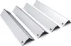 Four silver-colored grill heat shields arranged diagonally on a white background. Produktbild-Vorschau