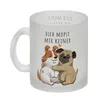 Mops Glas Tasse mit Spruch Dich mopst mir keiner Produktbild-Vorschau 2