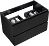 Badplaats Waschbeckenunterschrank Angela 80 x 48 cm Schwarz Produktbild-Vorschau 4