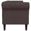 vidaXL Chesterfield-Sofa 3-Sitzer Dunkelbraun Stoff Produktbild-Vorschau 5