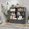 Libreria COSTWAY 120 cm con cassetti, scaffale in legno a 4 Anteprima dell’immagine prodotto 7