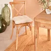 Stuhlkissen 38x38 cm Beige Polyester Leinen ATMOSPHERA Produktbild-Vorschau 3