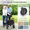 COSTWAY 2in1 rollator e sedia a rotelle pieghevole con Anteprima dell’immagine prodotto 7