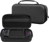 A dark gray carrying case for a handheld gaming device is shown open and closed. Anteprima dell’immagine prodotto