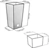 Diagrams showing the dimensions of two planters, one tall and one short, with measurements indicated. Produktbild-Vorschau