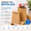 50x braune Beutel 21 x 14 cm Kraftpapiertüten Geschenktüten Produktbild-Vorschau 3