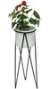 DanDiBo Tabouret à fleurs avec pot Métal Noir Blanc L 75 cm Voir les images du produit 3