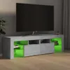 A modern TV stand with integrated LED lighting, displaying a television. Náhled obrázku produktu