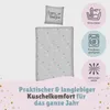 Bettwäsche Set 2-teilig 135x200 80x80 cm mit Wimpern Sterne Produktbild-Vorschau 4